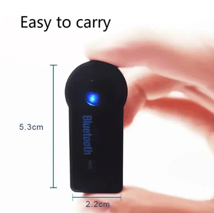 Bluetooth 5.0 Wireless Audio Receiver 3.5mm AUX Car Adapter, Mobile Phone Hands-Free Stereo Music Converter Wireless Car Adapter