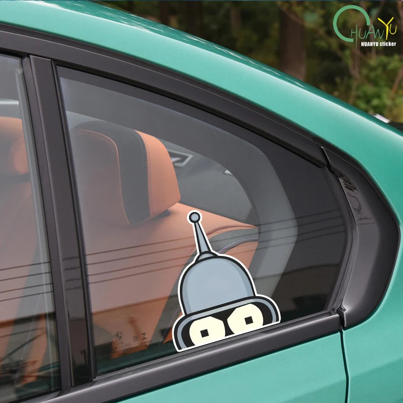 Bender-Face-Futurama's Sticker Cartoon Vinyl for Cars Trucks Laptops