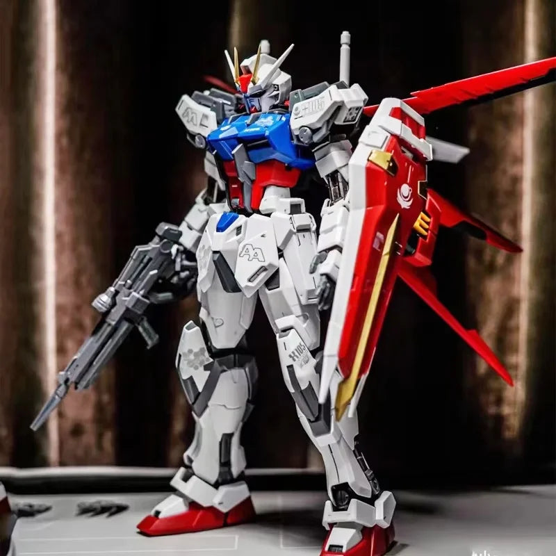 HG 1/144 Strike Dog Fighter GAT-X105 Mech Assembly Model Kits Action Figures Boy Toys Desktop Decoration Gifts Collectible