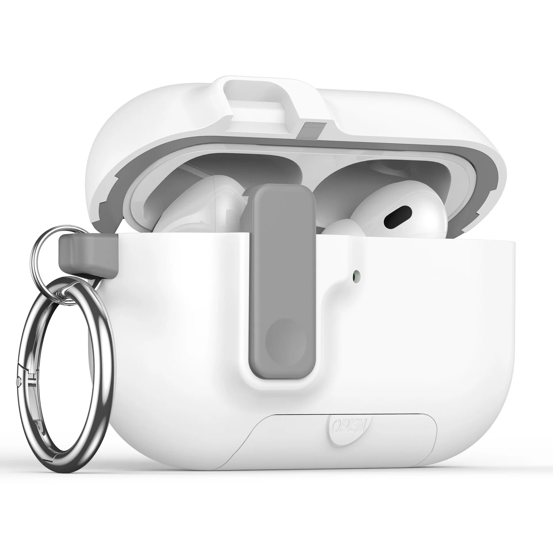 2025 for Airpods Pro 3 Protective Case Phone Stand Design with Cleaner Kit Magnetic Automatic Lock for Airpods Pro 3(Sand Stone)