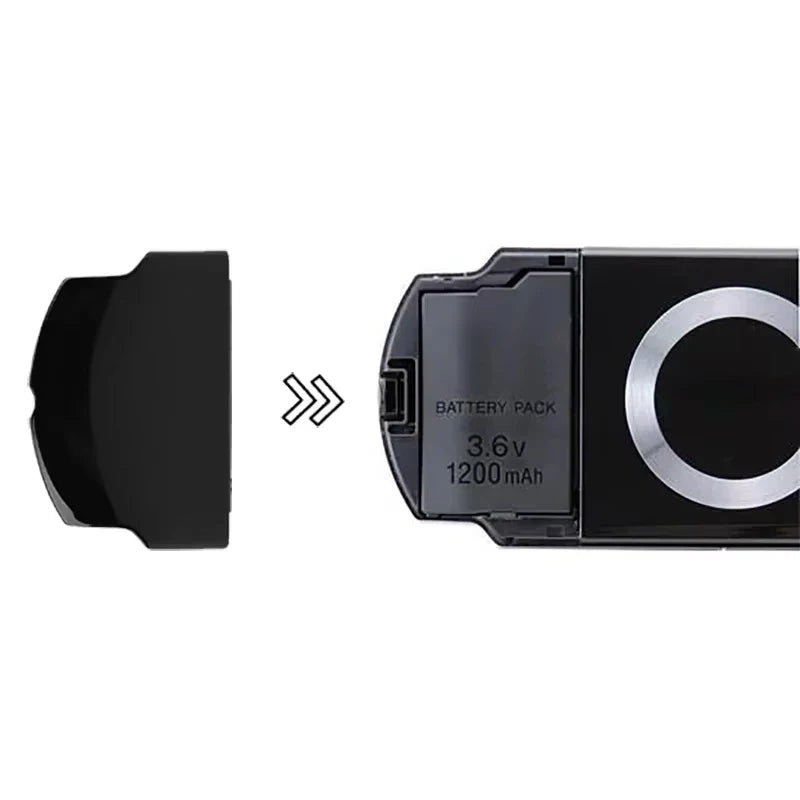 Battery Back Door Cover Case Replacement for PSP 2000/3000/Fat Console Repair Housing Shell Black