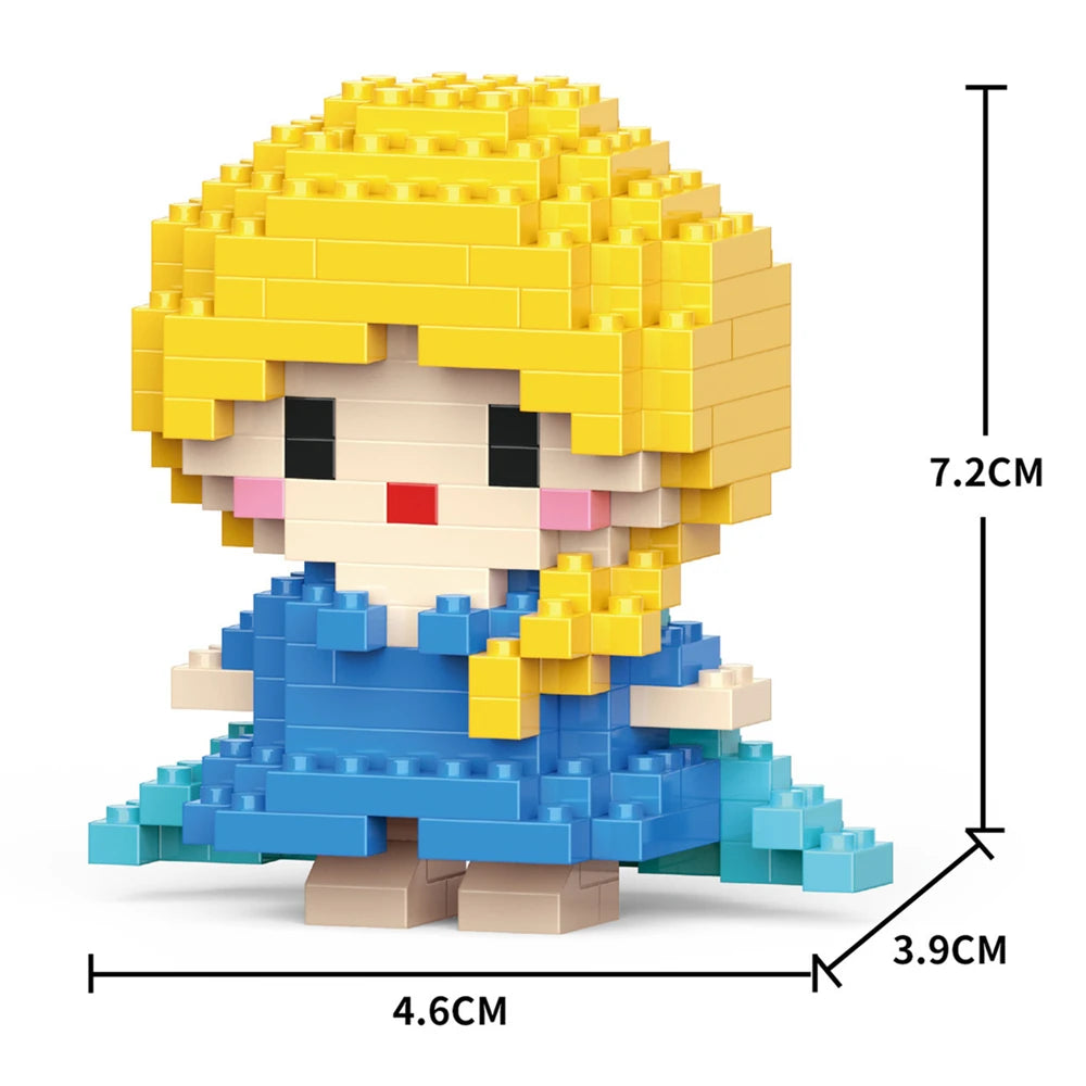 Cartoon Anime Hello Kitty Blocks Kuromi My Melody Cinnamoroll Mouse Building Blocks Doll Toy Kids Birthday Gift