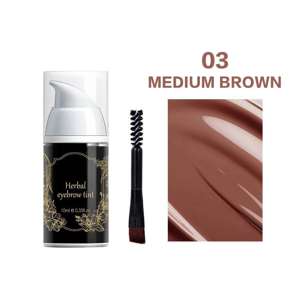 Professional Henna Brow Tint Kit Black Brown Waterproof & Long Lasting Eyebrow Dye for Home Use Natural Looking Brow Enhancer