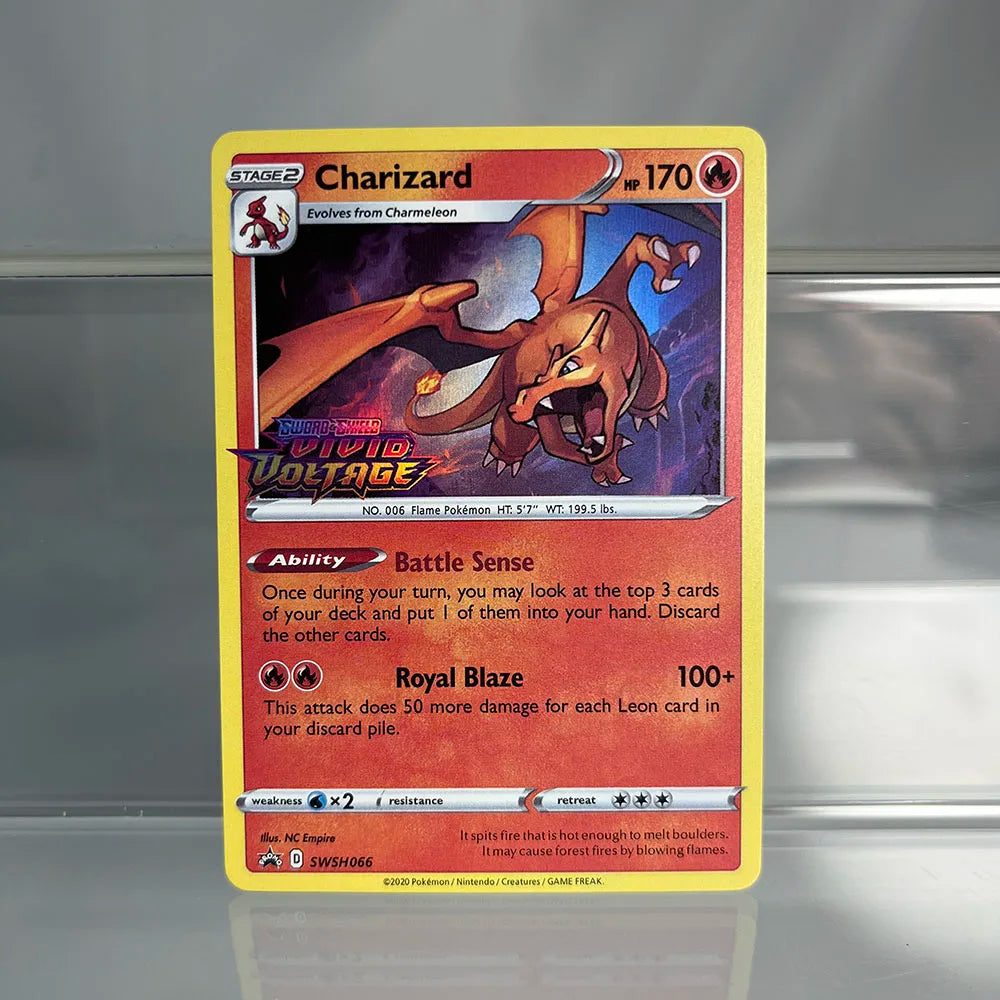 Charizard PTCG Single Collection Card 1st Edition 1996 Vmax Ex Rare Rainbow Card PKM Proxy Cards Toys Gifts