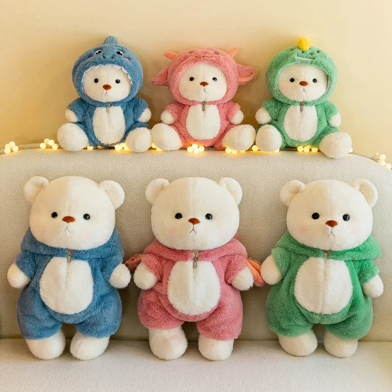 25/35cm Anime Cosplay Joint Bear Plush Toy Cute Stuffed Animals Bunny Duck Shark Pig Plushies Doll Kawaii Soft Toys For Girls