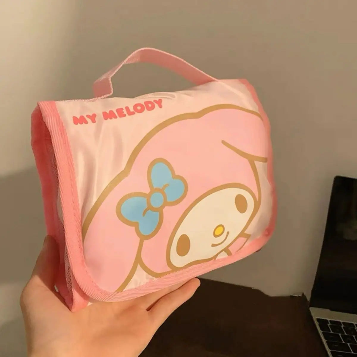 Cute Portable Travel Wash Up Storage Bag Girls Gifts Hello Kitty Kuromi Stitch KT Cat Cartoon Cosmetic Bag For Girl Kawaii Gifts