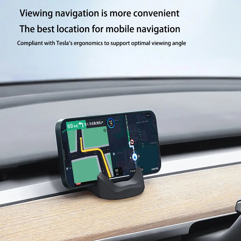 For Tesla Model 3 Y Highland 2017-2025 Liquid Silicone Rubber Car Phone Holder No trace Clip-on For Dashboard Air Vent