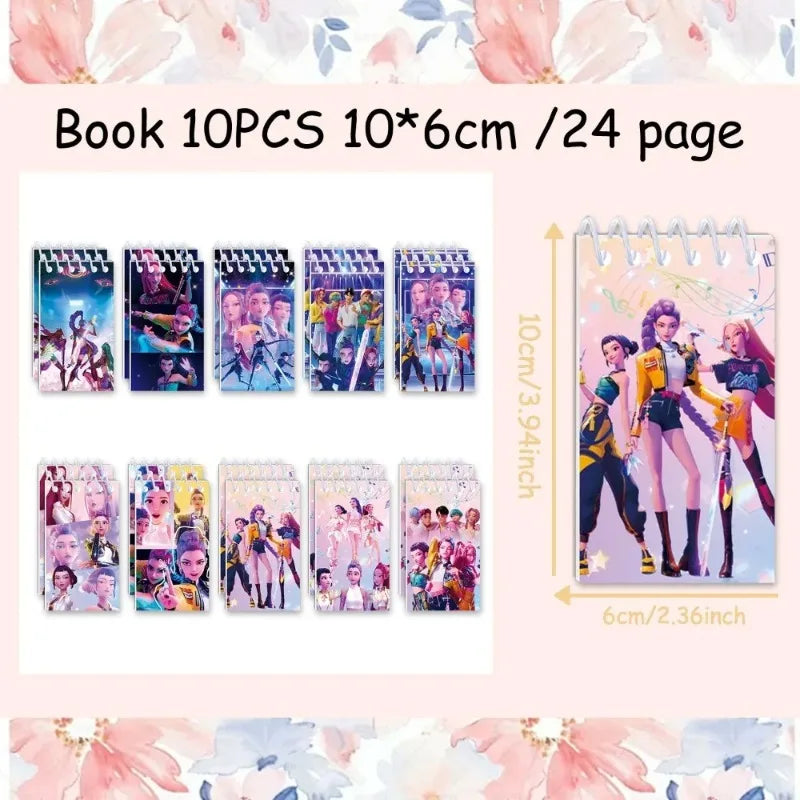 10pcs Popular KPOP Witch Hunt Theme Notebook Cartoon Children's Companion Gift Book Holiday Decoration