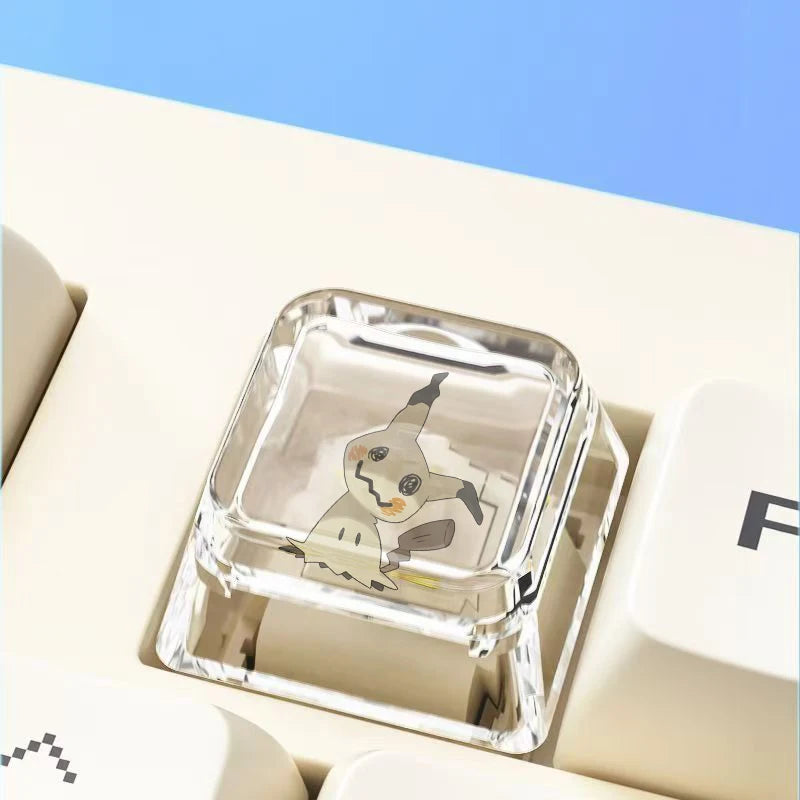 Cross mechanical keyboard personalized anime keycap single Charmeleon Blastoise Eevee transparent cartoon keycap