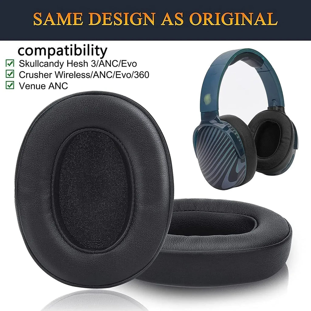 Replacement, Ear Pads for Skullcandy Hesh 3/ANC/Evo & Crusher Wireless/ANC/Evo/360 Headphones