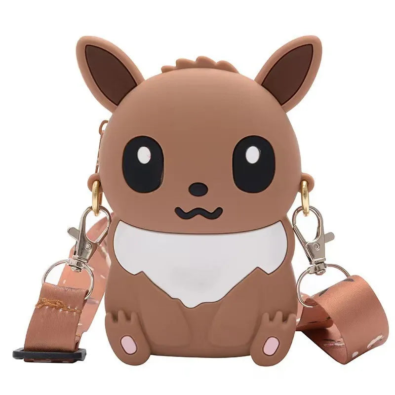 Pokemon Pikachu Lovely Fashion Bag Princess Small Storage Silicone Purse Messenger Cartoon Figures Model Toy Children's Gift Bag