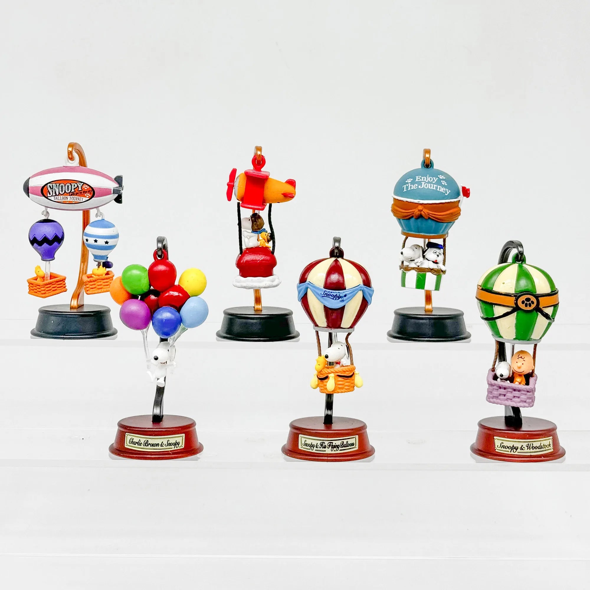 Anime Snoopy Action Figures Hot Air Balloon Blind Box Toy Model Collection Desktop Ornament Children's Birthday Gifts