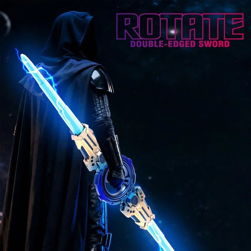 Outdoor Toy Bright Rotate Sword Multi-Color Flash LED Light Shine Cosplay Sword Toy Party Family Interactive Toy For Kids Adult