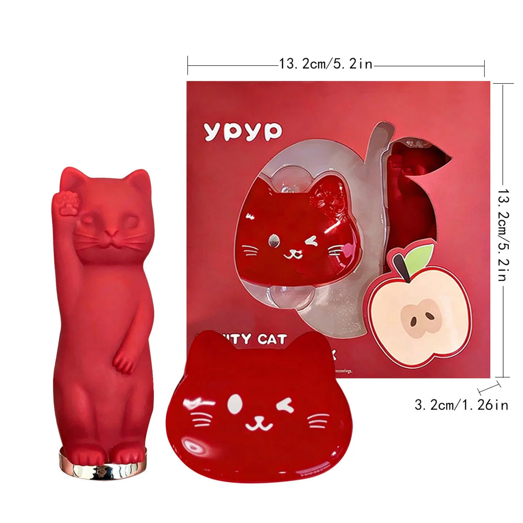 YpYp Fruity Cat Moisturizing Sheath Box Cute Cat Lipstick Lip Mask Moisturizing Maintenance Color Makeup Set