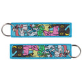 Anime Cute Animal Jet Tag Embroidery Keys Tag Women Keyring Cartoon Car Keys Fashion Jewelry Accessories Kids Gifts 1PCS
