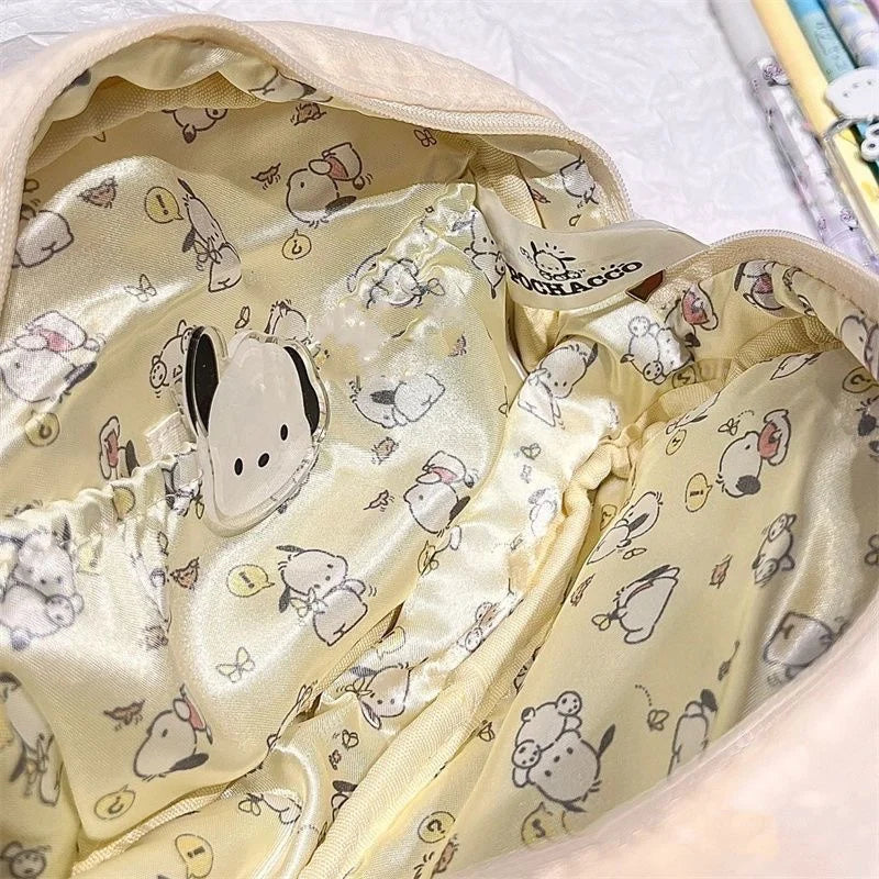 Kitty Pochacco Cute Plush Japanese Ins Style Pencil High-capacity Case Pencil Case Student Stationery KT Cat Cartoon Gift
