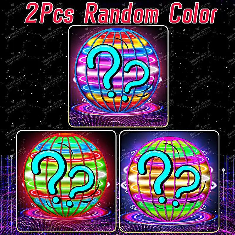 LED Colorful Flying Ball Automatic Boomerang Hover Orb, Gyroscopic Anti-Gravity Black Tech Magic Flying Toys for Children Gifts