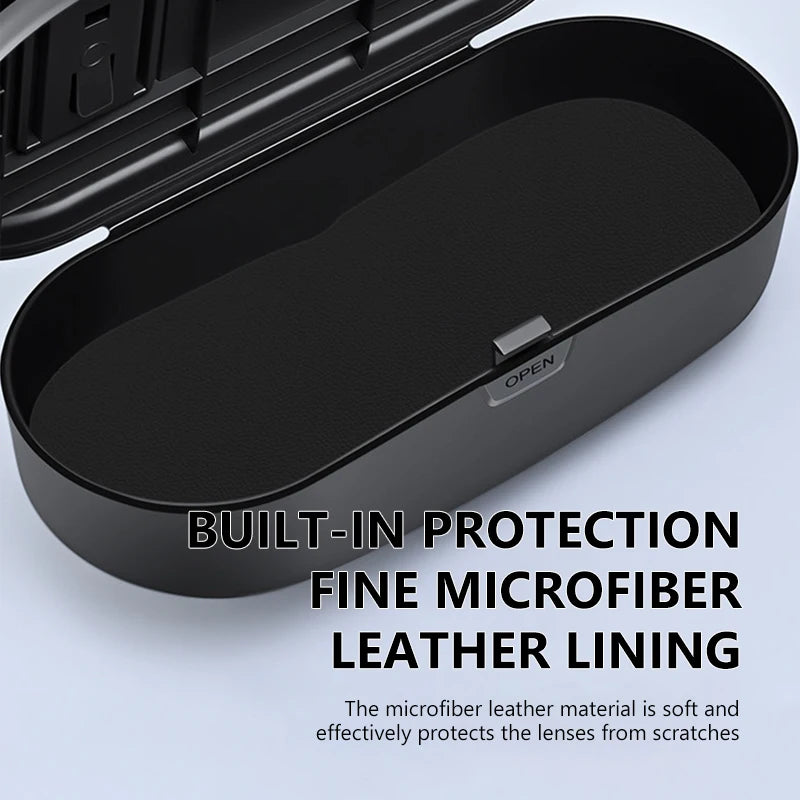 SEAMETAL Car Sun Visor Glasses Case Anti-Scratch Sunglasses Storage Box Glasses Holder Organizer Universal for 99% Car Models