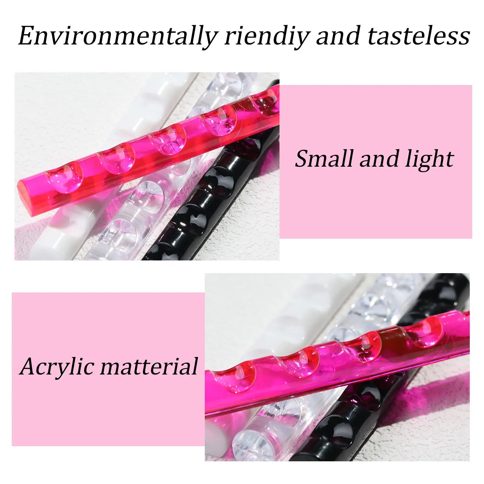 5 Grids Acrylic Clear Nail Brush Shelf Portable Mini crystal Painting Pen Rest Holder Stand Colorful UV Gel Brush Display Holder