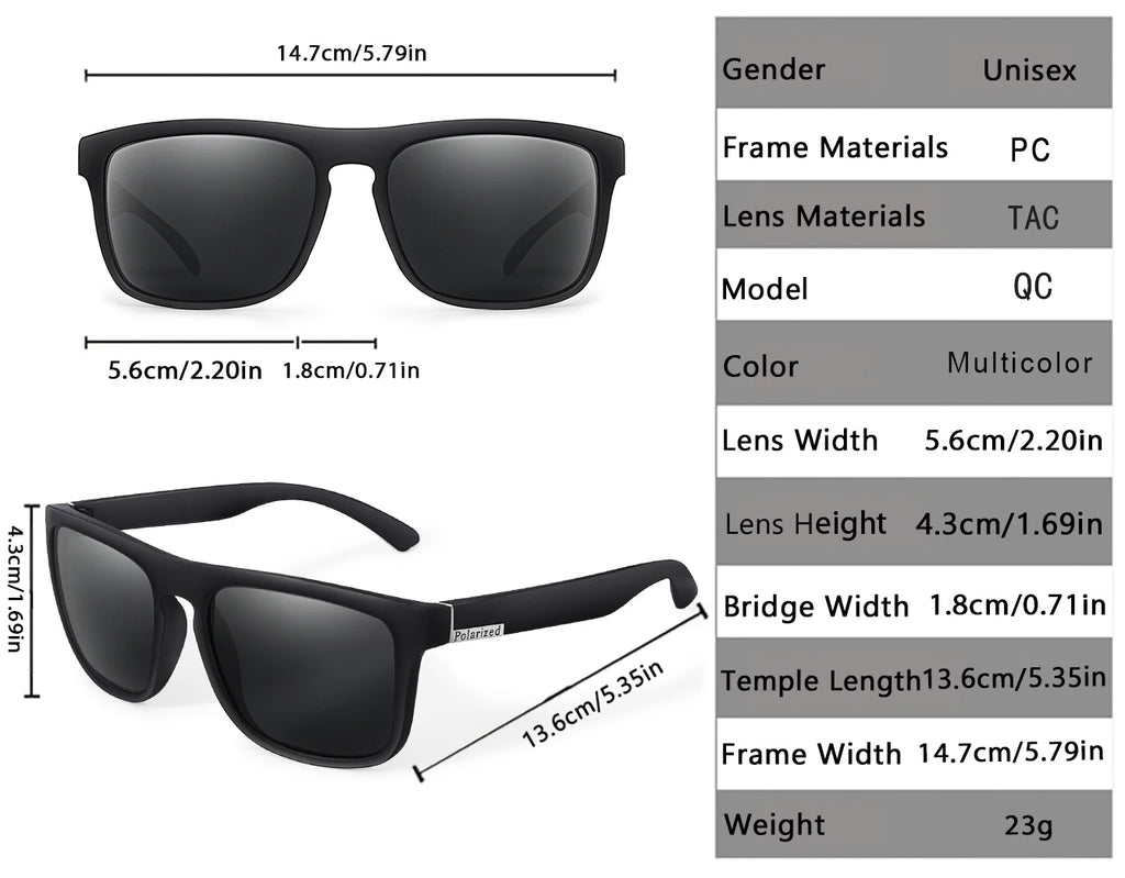 LOISRUBY Brand Polarized Cycling Sunglasses Men Car Driving Color Changing Bike Motorcycle Square Frame Hinking Festival