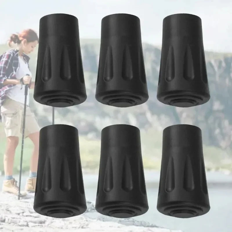 Anti-Slip Hiking Sticks with Cap Protection Cap Pointe De Canne De Marche Cushioning Tips 6/12 Pieces Escalade