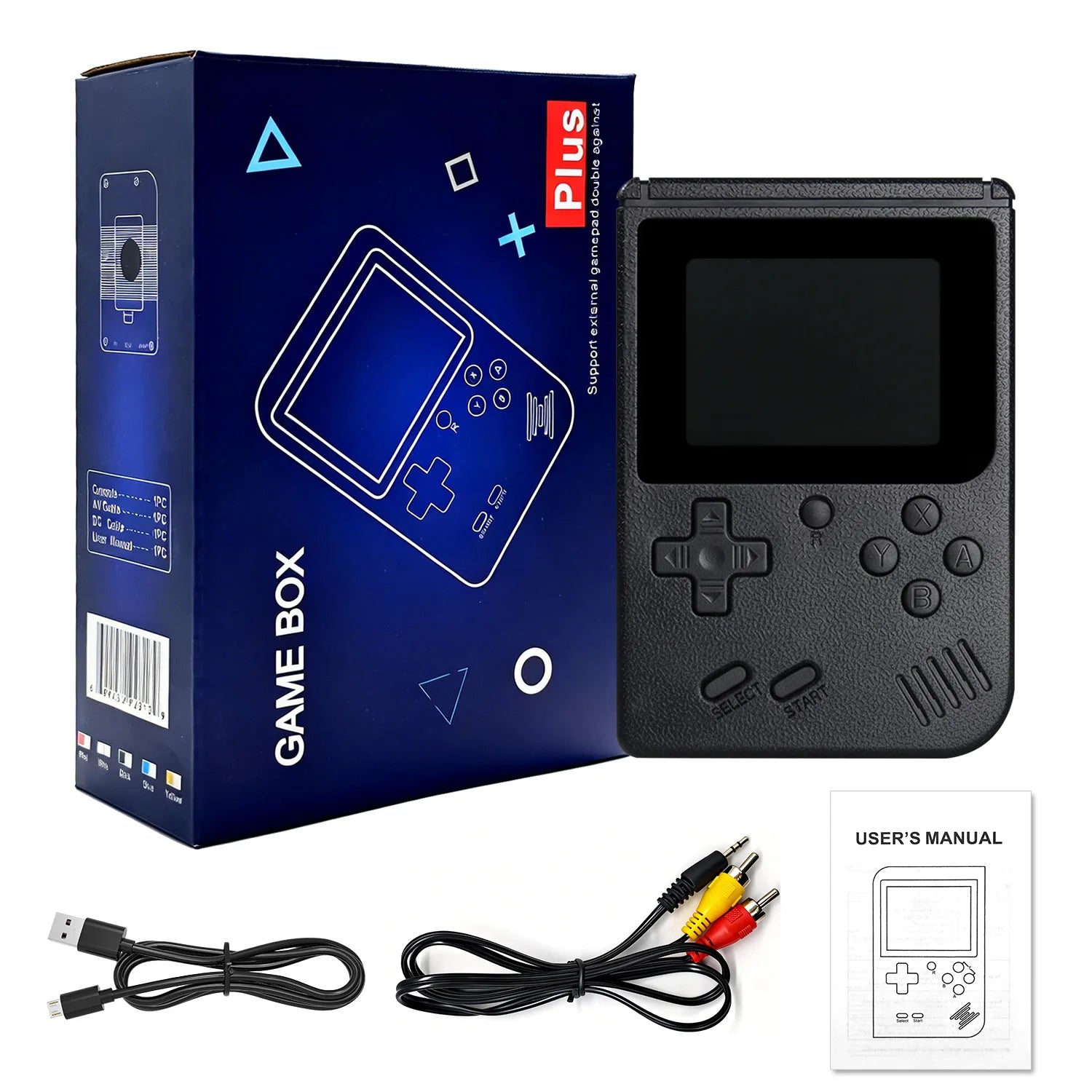 Cute Color Portable Mini Plus Handheld Video Game Console 3.0 Inch Color LCD Kids Color Game Player Built in 500 Games