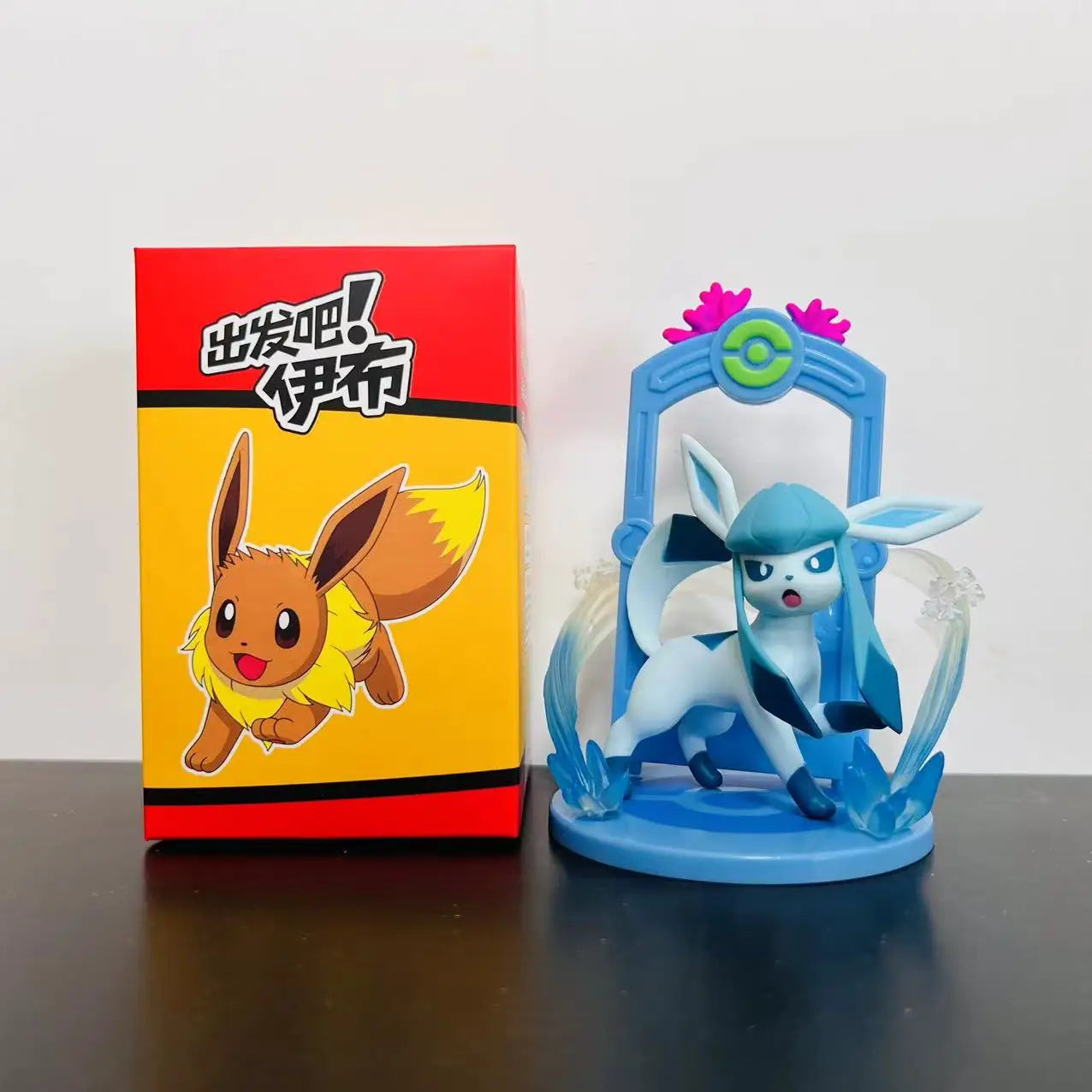 9pcs Pokemon Eevee Evolution Figure Set, Sylveon Espeon Glaceon Leafeon Anime Model Collection Toys for Kids Gift
