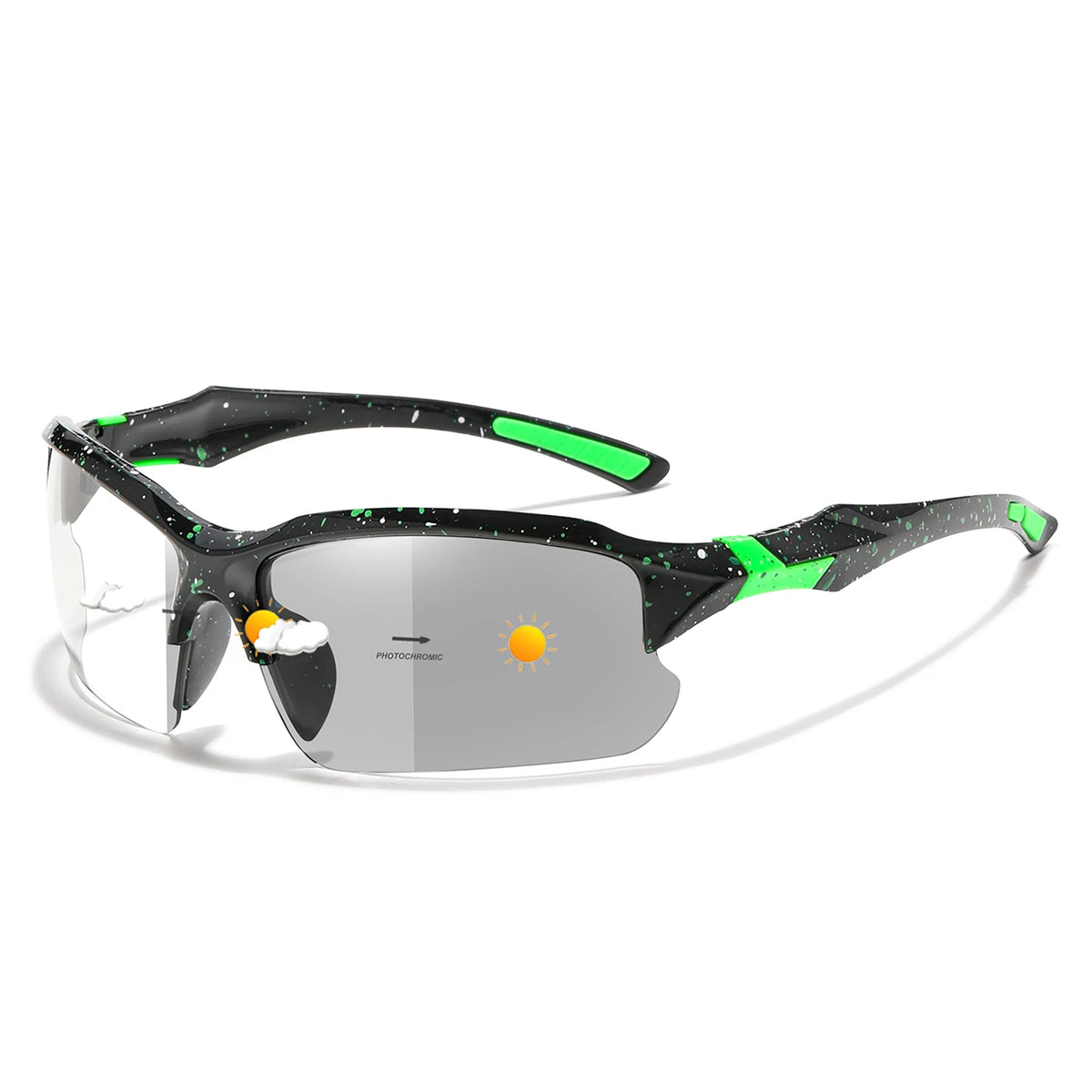 Photochromic Cycling Sunglasses Men Outdoor Sports Tactical Camouflage Goggles Vintage Driving Riding Fishing Windproof