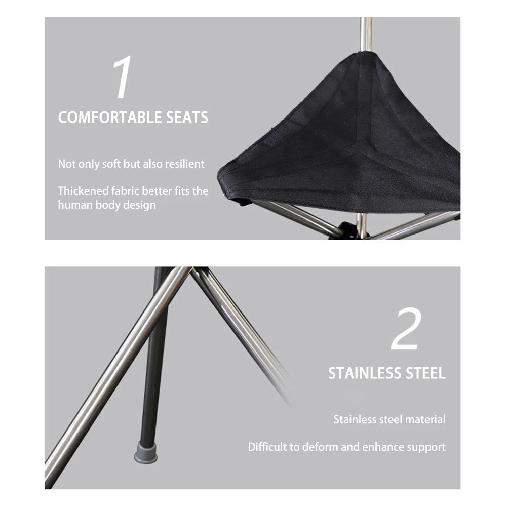 Outdoor Foldable Walking Stick Stool Lightweight with Seats Heavy Duty Steel Walking Stick for Elderly Disabled Hiking Poles