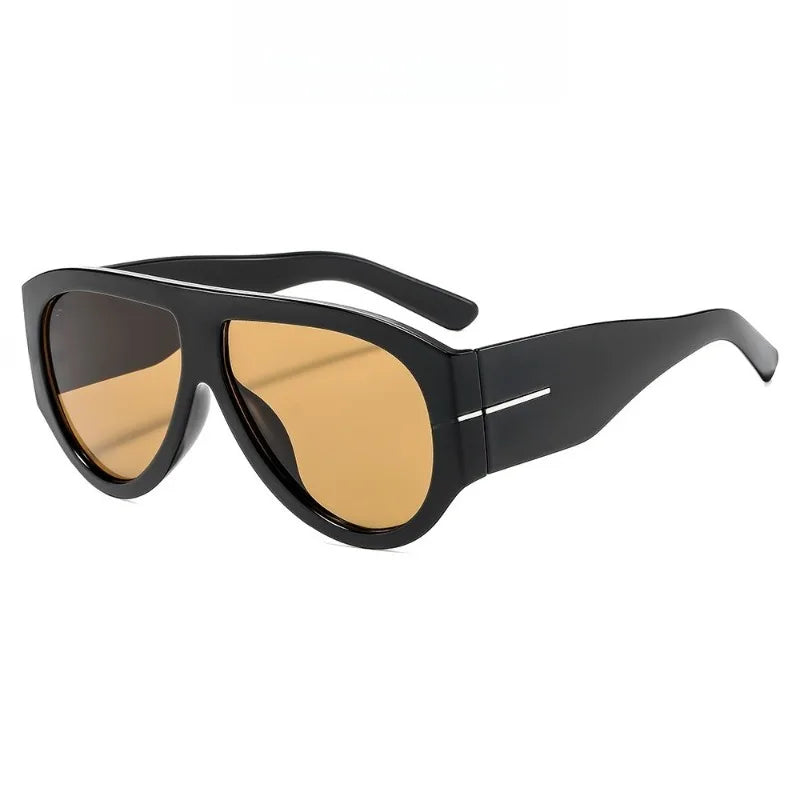 New Trendy Oversized Large Frame Y2K Cat Eye Sunglasses for Women Vintage Retro Oval Gradient Sunglasses UV400 Decoration Shades