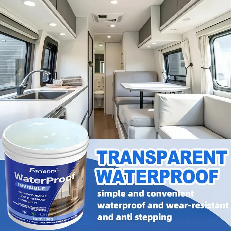Super Invisible Transparent Waterproof Sealant, Nano Leak-Proof Coating, Crystal Clear Sealing Glue -Once solution the recurring