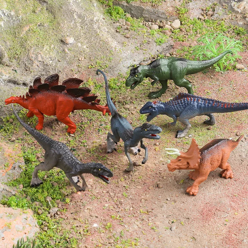 Oenux Mini Wild Wild Forest Animals Insect Dinosaur Model Owl Fox Squirrel Hedgehog Fox Frog Figurines Cake Toppers Kid Toy Gift