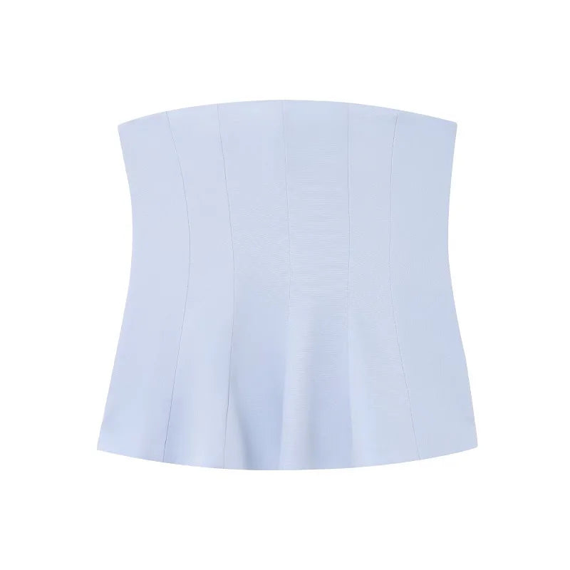 MUJER 2025 Corset Tube Tops for Women off Shoulder Crop Top Woman Sexy Backless Tank Top Women Yellow Black Bustier Tops Woman
