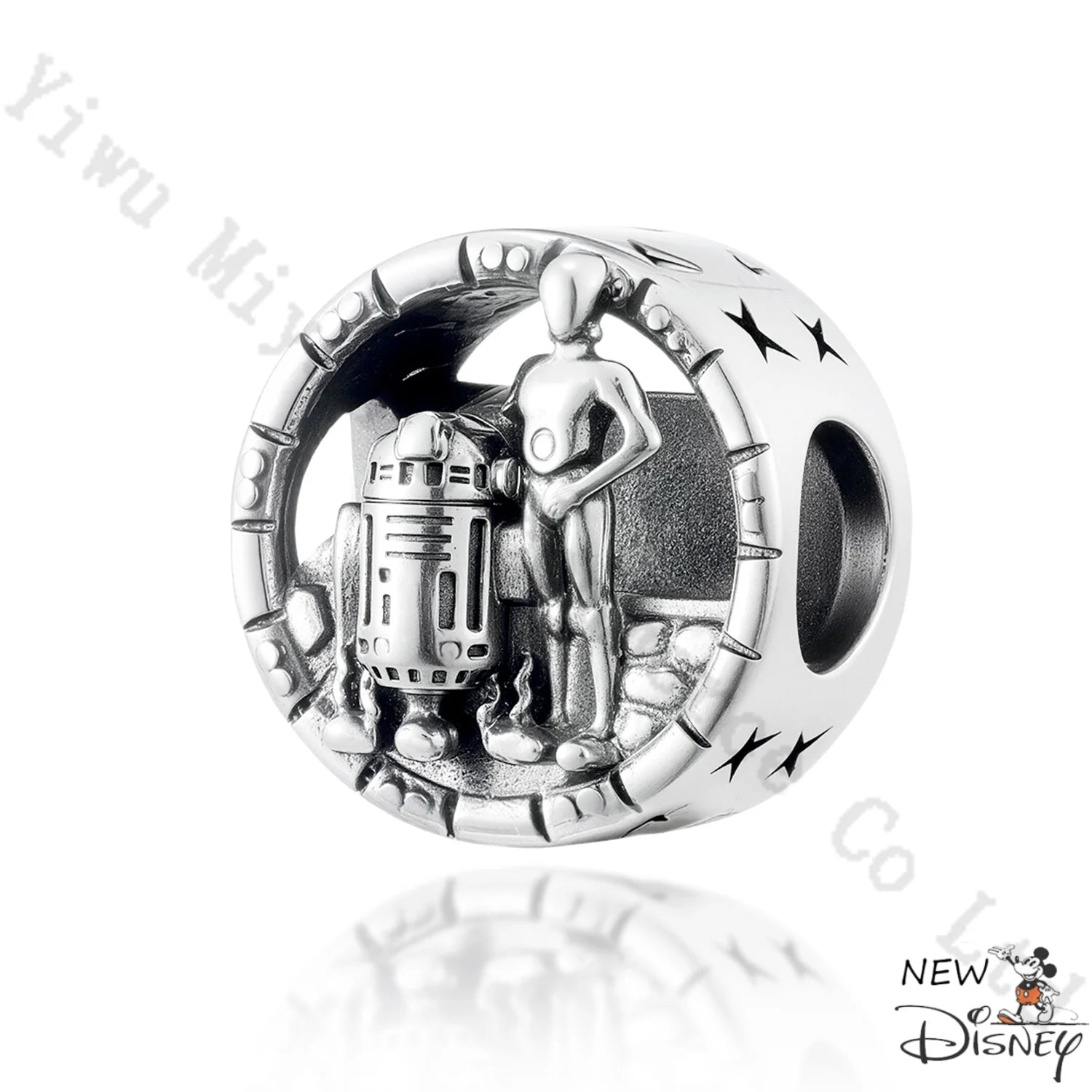 Disney 2026 Charms for Bracelet 925 Sterling Silver Darth Vader Grogu Beads Pendant DIY Jewelry Making Gift for Women Men Fans