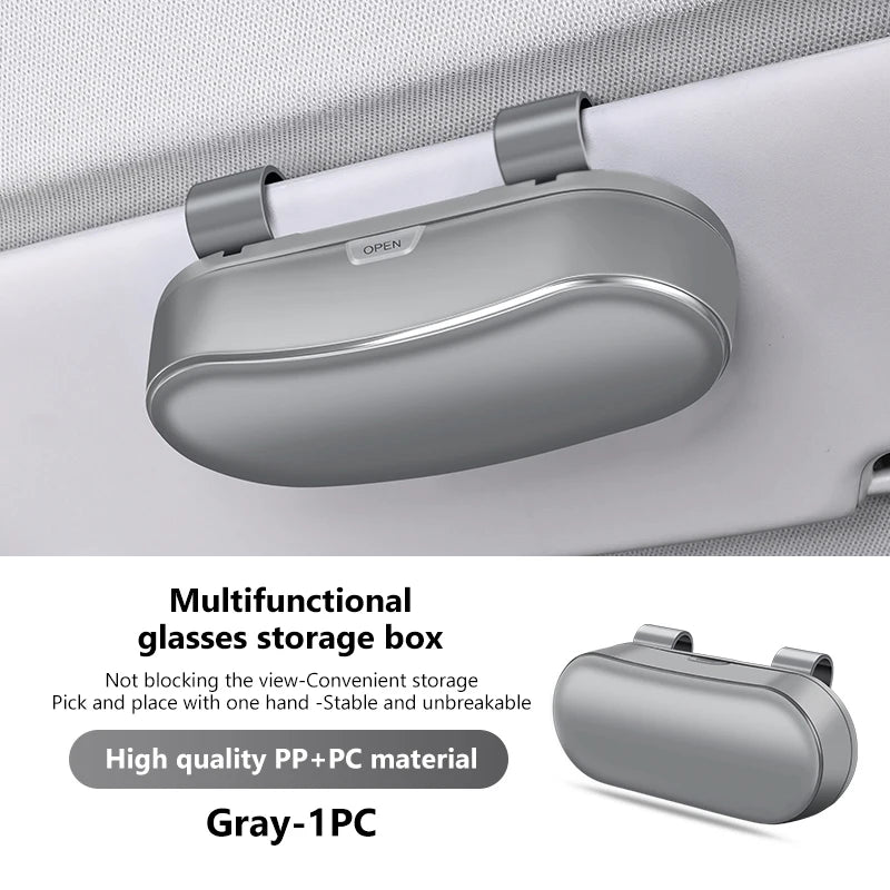SEAMETAL Car Sun Visor Glasses Case Anti-Scratch Sunglasses Storage Box Glasses Holder Organizer Universal for 99% Car Models