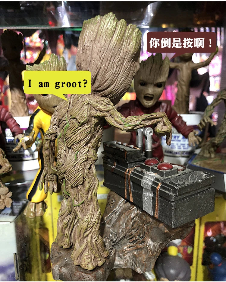 Marvel Guardians Of The Galaxy Groot Statue Model Avengers Cute Baby Tree Man Pvc Anime Action Figure Toys Collection Kids Gift