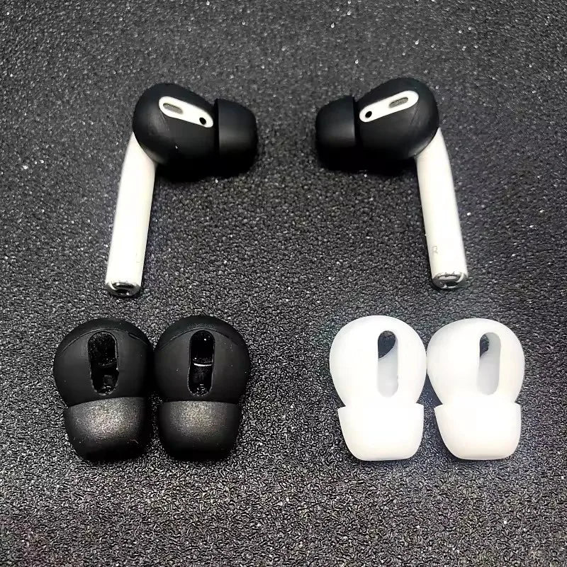 2pcs/Pair Ear Pads For Airpods 1/2 Wireless Bluetooth Iphone Earphones Silicone Covers Caps Earphone Case Earpads Eartips