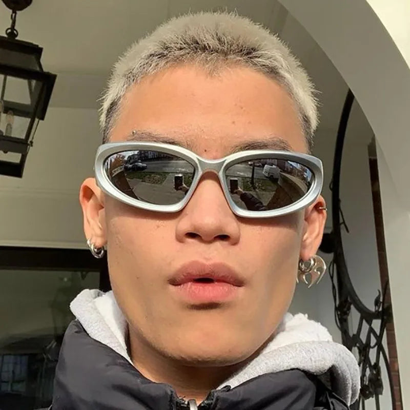 Y2k Classic Punk Wrap Around Vintage Sunglasses Women Men Luxury Brand Designer Sun Glasses Fashion Sport Eyewear Goggles