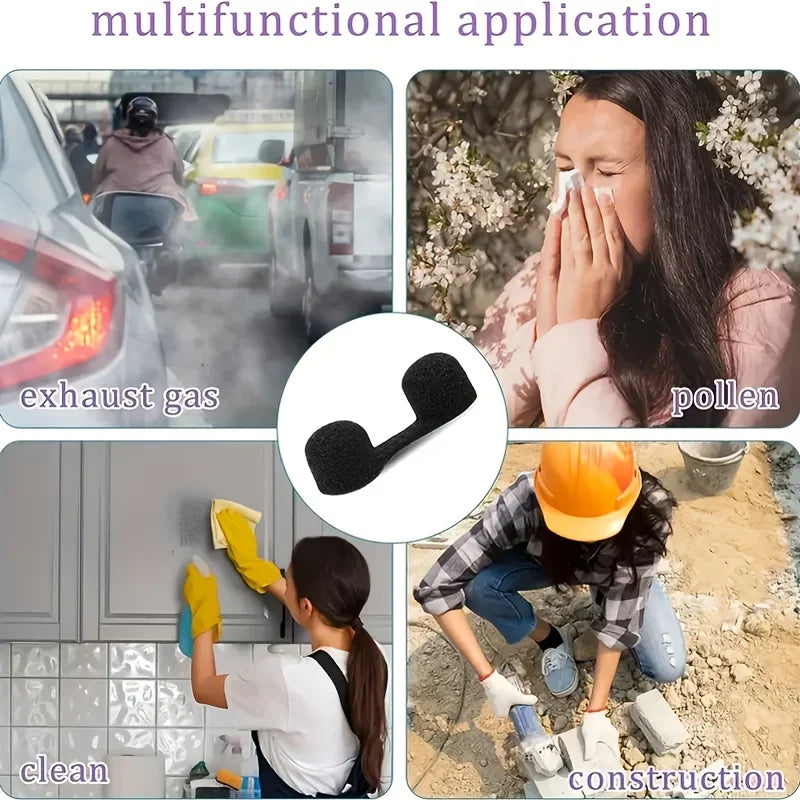 50PCS Nose Protection Foam Filter - Disposable Dust, Pollen,Smoke and Construction Site Protection - Male and Female Nasal Plugs
