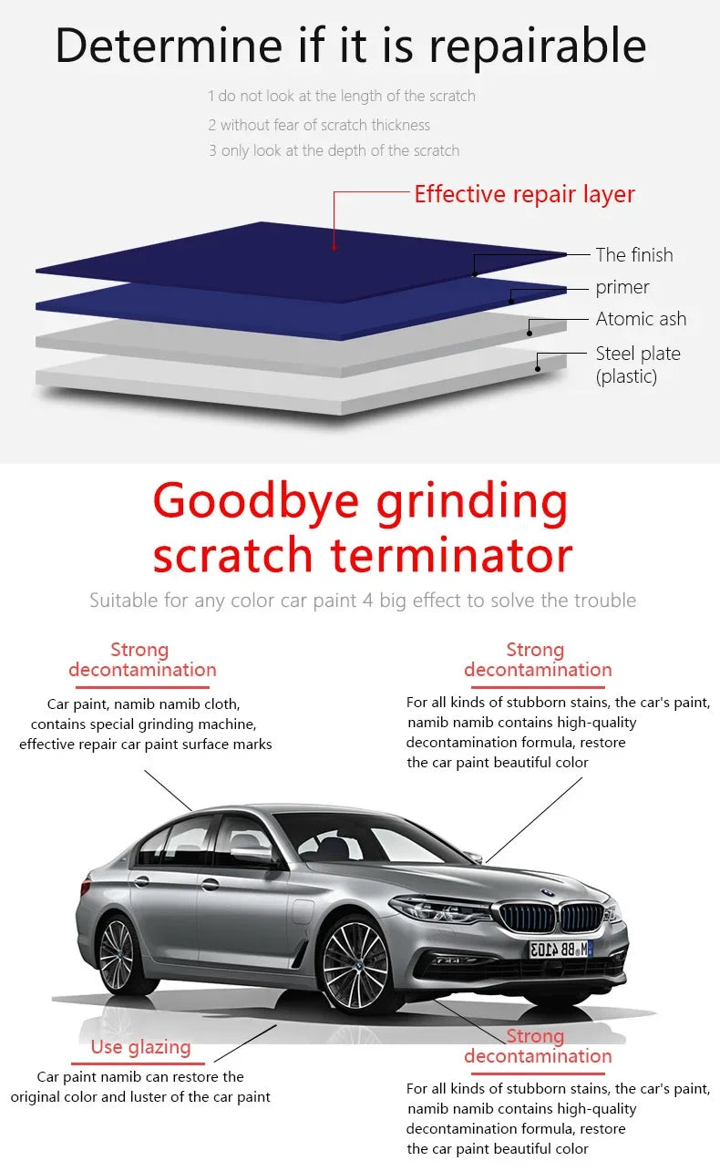 Upgraded Nano Magic Scratch Remover Cloth Multipurpose Car Paint Scratch Repair Cloth Shine Restore