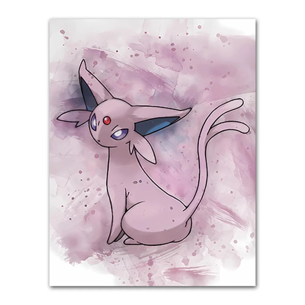 Anime Pokemon Canvas Painting Bulbasaur Charmander Squirtle Poster and Print Watercolor Wall Art Picture Home Decor Kids Gifts