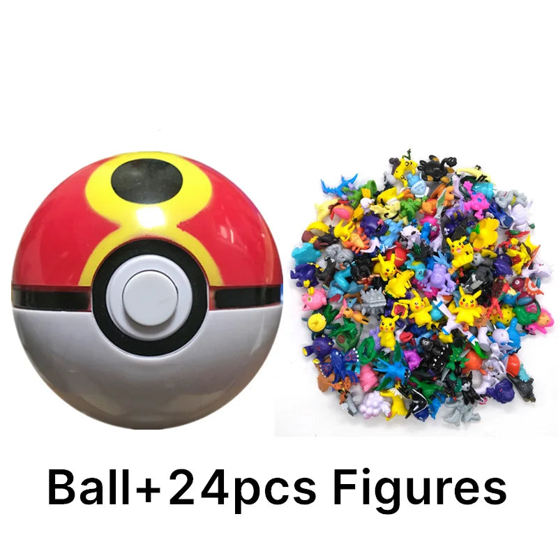 Pokémon Toys 7Cm Elf Ball 2-3cm Anime Action PokeBall Figures Monster Toy Model Dolls Children Christmas Gift