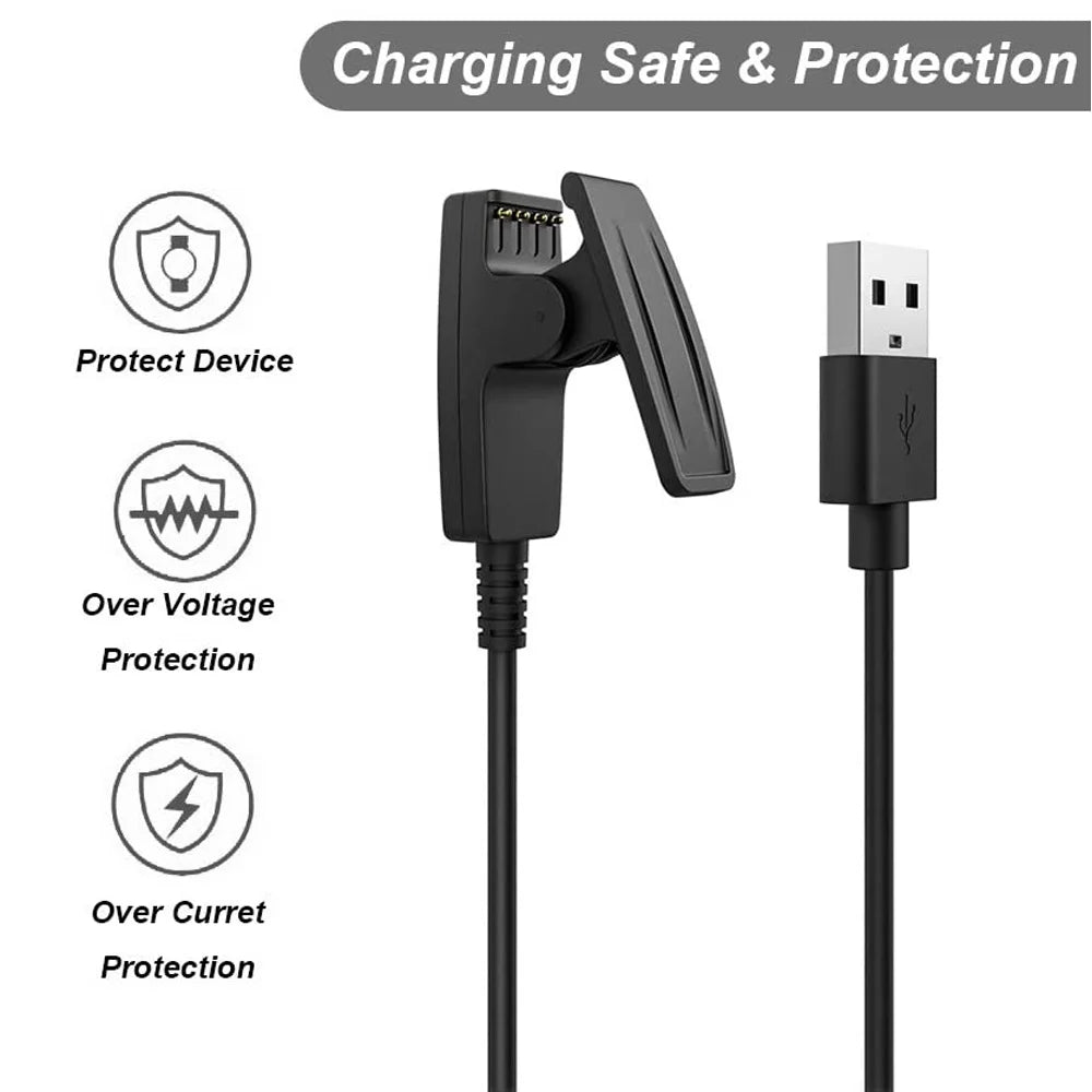 USB Charger for Garmin Lily 2 Smartwatch Charging Cord Forerunner 30/35/235/230/630/735 XT Cable Vivomove Trend/HR Approach S20
