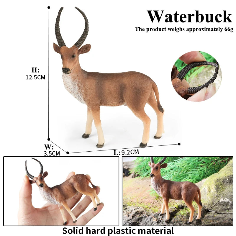 Oenux Classic Farm Animal Simulation Sheep Goat Argali Antelope Model Action Figure Poultry Figurines Cute Toy For Kid Gift