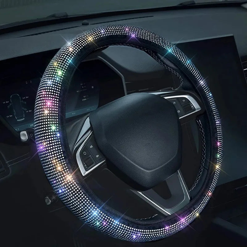 Universal Car Steering Wheel Cover Protector Anti-Slip Universal Size Fit 15inch /38cm Diameter Fashionable Car Accessories