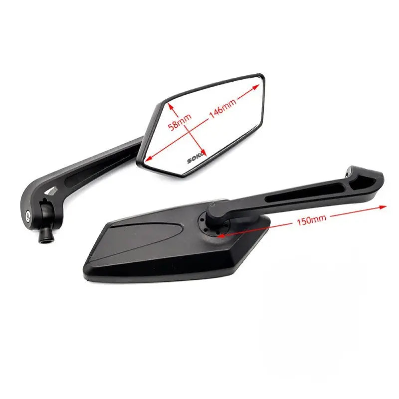 Universal Bike Handlebar Mirrors Motorcycle Rear View Mirror HD Wide Angle & 360° Rotating Back Sight Rearview Motorcycle Mirror