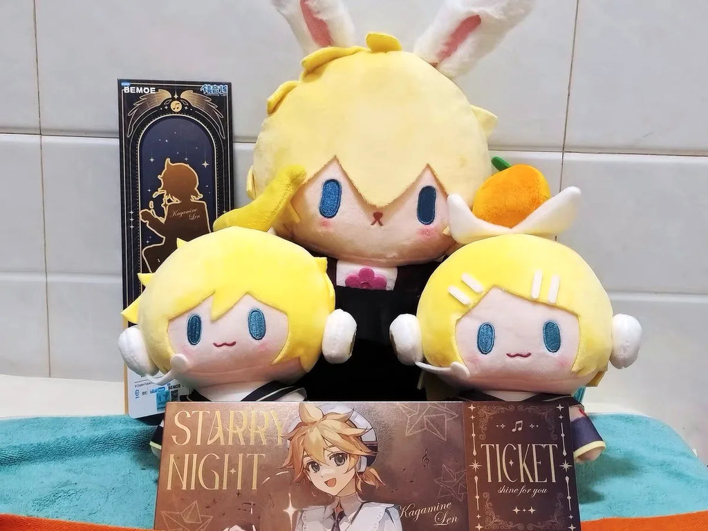 Hatsune Miku Plush Toys Keychain Kagamine Len Rin Backpack Charm Anime Peripheral Cute Stuffed DollBag Decoration Birthday Gifts