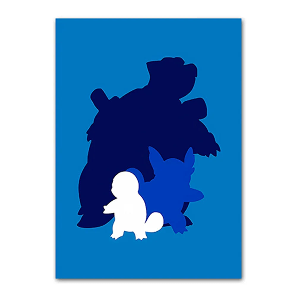 Cartoon Anime Poster Pokemon Pokémon Pikachu Watercolor Art Kids Room Decoration Wall Hanging Painting Kids Gift