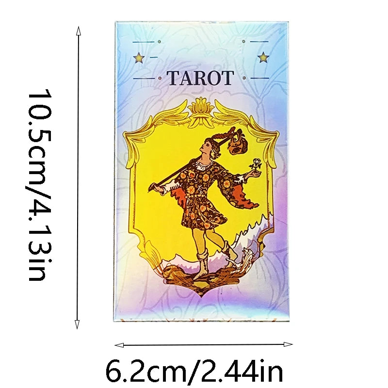 Tarot Oracle 78pcs Colorful Cards Family Entertainment Board Game Fate Divination Card Game,Christmas and New Year Gifts