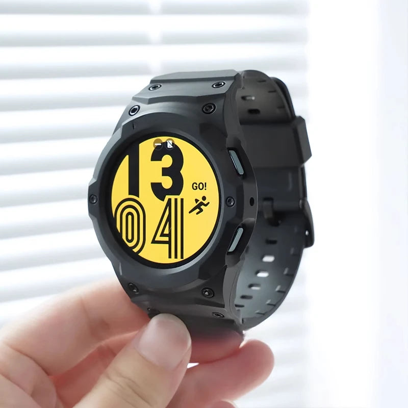 Silicone Strap+PC Case for Samsung Galaxy Watch 7/6/5/4 40MM 44MM New Mod Kit for Samsung SmartWatch Sport Loop Band Bracelet